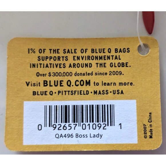 Blue Q Bag Boss Lady Zippy Money Bag Coin Bag Red Recicled Plastic Zipper 4*3" - Picture 6 of 6